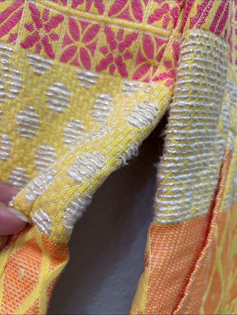 Vintage Carlisle Yellow and Orange Patchwork jacket - Picture 8 of 14